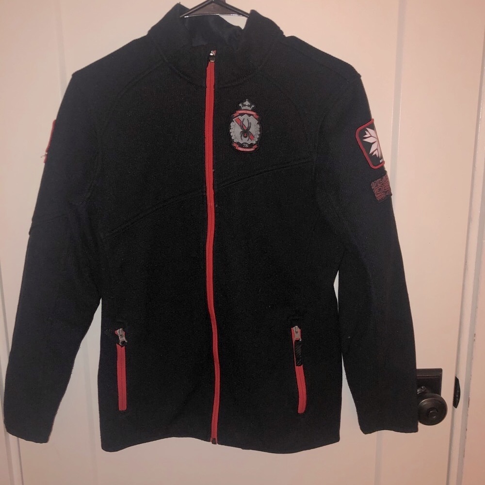 Spyder zip-up boys ski sweater XL